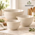 Cream Mixing Bowl Set, 3-Piece