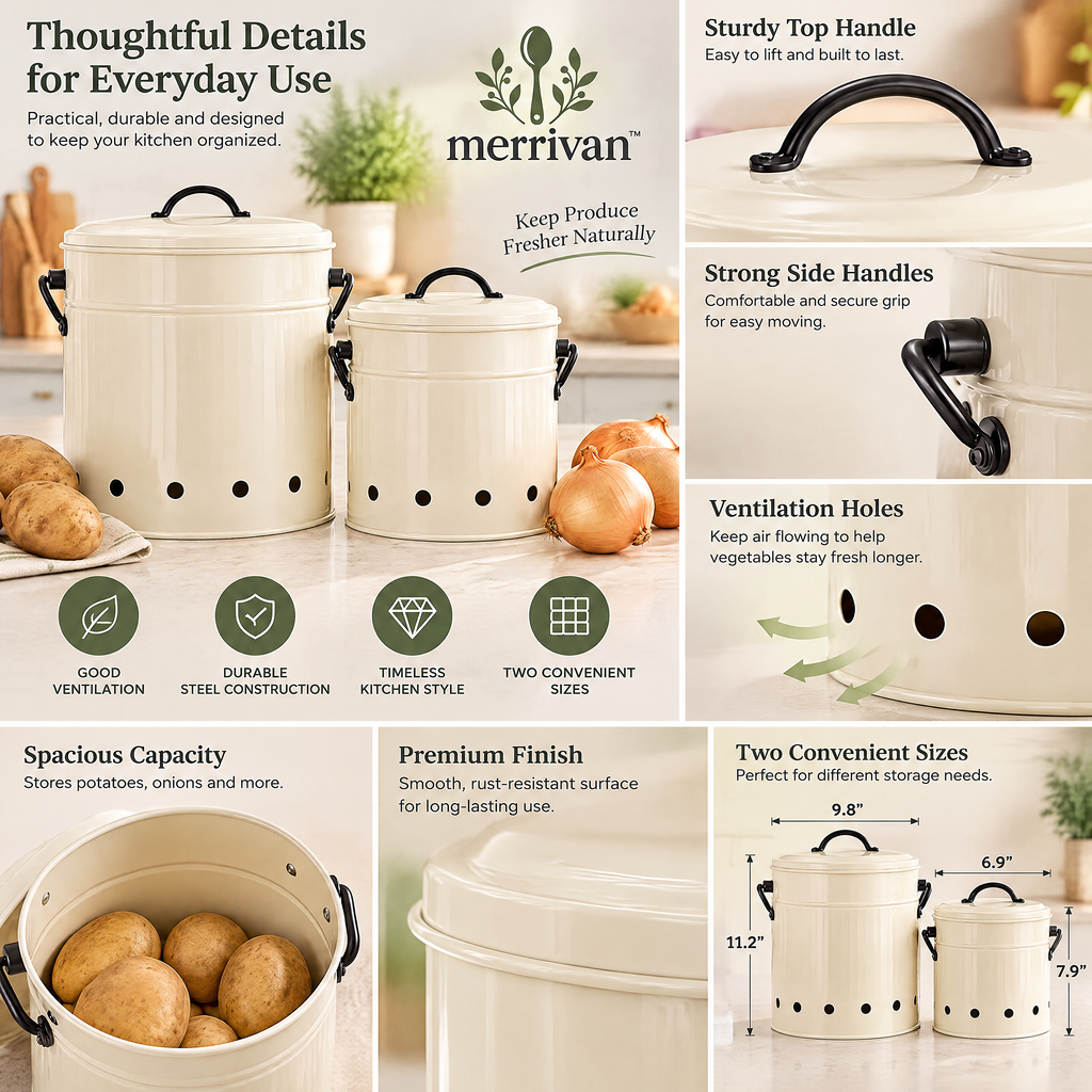 Farmhouse Vegetable Bins, Set of 2