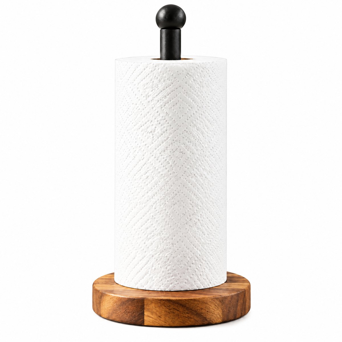 Wood-Base Paper Towel Holder