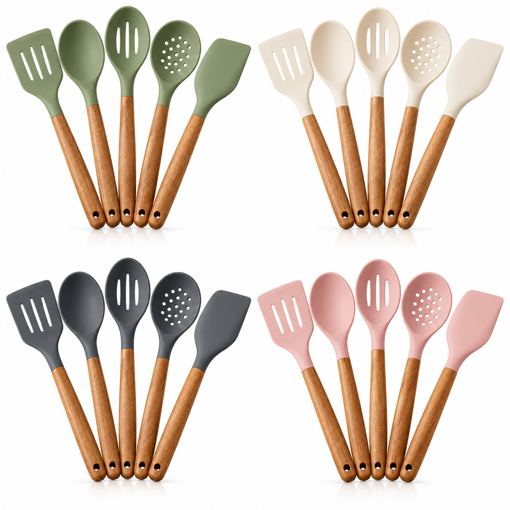Sage Silicone Utensil Set, 5-Piece